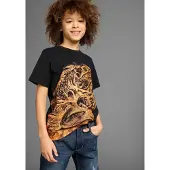 Kidsworld T-Shirt "GECKO" Kurzarm, Basic-Passform, bedruckt, Rundhalsausschnitt