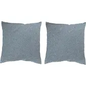 Home wohnideen Dekokissen "LUCIO" Gr. 1, blau (rauchblau, unifarben), B:40cm L:40cm, Polyester, Dekokissen_Sitzkissen_Kissenhüllen, Dekokissen