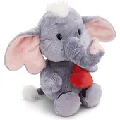 Nici : Elefanten-Plüschtier mit magnetischem Herzen - 32 cm, grau