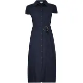 Apricot Shirtkleid "Midikleid" mit Gürtel, 2 tlg. mit Gürtel