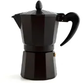 Quid Italienische Kaffeekanne Schwarzes Metall Bakelit - 12 Tassen