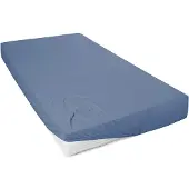 PRIMERA Spannbettlaken "Mako-Feinjersey Spannbetttuch", blau, L:200cm, Mako-Jersey, Obermaterial: 100% Baumwolle, Bettlaken, Spannbettlaken, Geeignet für Standardmatratzen bis 22 cm, 100% Baumwolle