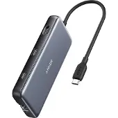 Anker 555, USB Typ-C, HDMI, RJ-45, USB 3.2 Gen 1 (3.1 Gen 1) Type-A, USB Typ-C, MicroSD (TransFlash), SD, 10000 Mbit/s, 60 Hz, Schwarz