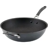 Circulon Wok "A1 Wokpfanne mit Gegengriff, 34 cm", grau (anthrazit), B:19,2cm H:14,9cm L:58cm Ø:34cm, Pfannen, Wok, dreilagig beschichtet, kratzfest, spülmaschinenfest
