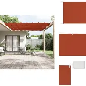 vidaXL Senkrechtmarkise Terrakotta 100x1200 cm Oxford-Gewebe - Sonnenschirme & Sonnenschutze