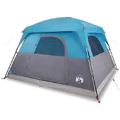Super Merchant Campingzelt 4 Personen Blau Wasserdicht