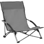 vidaXL Klappbare Strandstühle 2 Stk. Grau Stoff - Gartenstühle