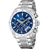 Festina Timeless Chronograph Herrenuhr Blau Edelstahl F20668/2