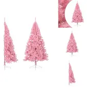 vidaXL Künstlicher Halb-Weihnachtsbaum mit Ständer Rosa 240 cm PVC - Weihnachtsbäume