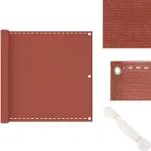 vidaXL Balkon-Sichtschutz Terracotta-Rot 90x300 cm HDPE - Sonnenschirme & Sonnenschutze