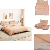 The Living Store Bettwäsche-Set Rosa 240x220 cm Baumwolle