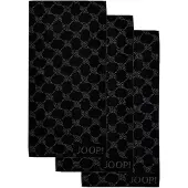 JOOP! Handtuch JOOP "Handtuch Classic / Infinity / Signature 3er Pack", schwarz (schwarz cornflower), B:50cm, Obermaterial: 100% Baumwolle CO., Handtücher, Handtuch