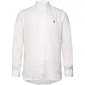 Ralph Lauren für Herren. 710966294003 Maßgeschneidertes Leinenhemd weiß (L), Lässig, Langarm
