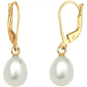 Elli Paar Ohrhänger "Ohrringe Süßwasserzuchtperle Basic Klassisch 925 Silber" Gr. 20, gold, Ohrringe, Damen, 20, Silber 925 (Sterlingsilber), Paar Ohrhänger