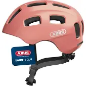 ABUS Fahrradhelm Youn-I 2.0 - mit Licht für Kinder, Jugendliche und junge Erwachsene - für Mädels und Jungs - Roségold, Größe M (52-57 cm)