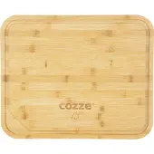 Cozze Schneidebrett, robustes Bambusbrett für Pizza, 43 x 35 x 2 cm, naturbelassener Bambus