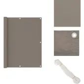 vidaXL Balkon-Sichtschutz Taupe 120x300 cm Oxford-Gewebe - Sonnenschirme & Sonnenschutze