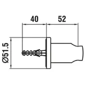 Laufen Twin Handbrausehalter, Ausladung 52mm, runde Rosette, HF504779463000, Farbe: Gold PVD