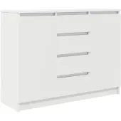 vidaXL Sideboard mit Schubladen Weiß 100,5x35x76 cm Holzwerkstoff