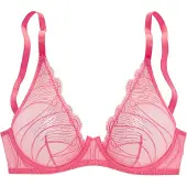 LASCANA Bügel-BH "Gianna" aus leicht schimmernder Spitze in transparenter Optik, sexy Dessous