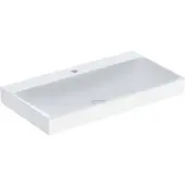 Geberit Waschtisch One 90cm, Hahnl. mit., o. ÜL, weiß KeraTect