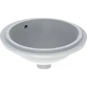 Geberit VariForm Unterbauwaschtisch rund, 330mm, ohne Hahnloch, mit Überlauf, 500.745.01.2, Farbe: Weiß