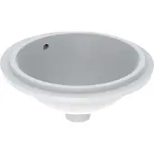Geberit Unterbau-Waschtisch VariForm d 39cm, o. Hahnl., m ÜL, rd, we. K-Tect