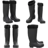 vidaXL Gummistiefel mit Herausnehmbarem Innenfutter Schwarz Gr. 38 PVC