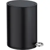 Wenko Kosmetikeimer "Monza", schwarz, B:18,5cm H:25,5cm T:24,5cm, Stahl, Mülleimer, Kosmetikeimer, 3 Liter