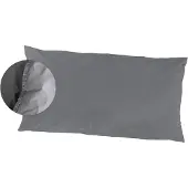 PRIMERA Kissenbezüge "Kissenbezüge »Stone Washed«, (2 Stück)", grau (anthrazit), B:80cm L:40cm, Renforcé, Obermaterial: 100% Baumwolle, Kissenbezüge, Kissenbezüge, mit Stone-Washed Optik