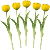 Creativ Green Kunstblume "Tulpe", gelb, H:37cm, Kunststoff, Kunstpflanzen, Kunstblume, mit real-touch-Blüten