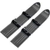 JTI Miniski Mikroklinge Schwarz mit Riemen für normale Schuhe zum Abfahrtslauf