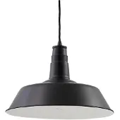LINDBY Hängeleuchte Laylan, schwarz/weiß, Ø 36 cm, Metall