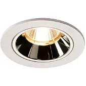 SLV 1003807 NUMINOS S DL, Indoor LED Deckeneinbauleuchte weiß/chrom 3000 K 20° inkl. Blattfedern