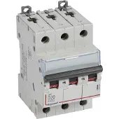 Legrand 409500 DX3 Leitungsschutzschalter D-Charakteristik, 20A, 3-polig, 10kA, 400VAC, 3TE