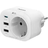 Hama 00223342, Drinnen, Typ F, Gerade, Weiß, 1 AC-Ausgänge, 20 W