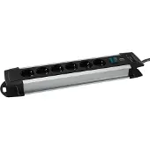Brennenstuhl -Alu-Line Steckdosenleiste 6-fach 3m H05VV-F 3G1,5, 1391000016