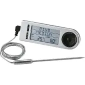 Rösle Grillthermometer RÖSLE "SlideX, 25086", silber (silberfarben), B:5cm H:2cm, Edelstahl, Kunststoff, Temperaturmessgeräte, Grillthermometer, digitaler Kerntemperaturmesser, 5 Stufen, –20 / +250 C