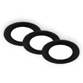 Briloner LED Einbauleuchten 3er Set ultraflach 3W IP23 schwarz Ø8,6cm Kunststoff