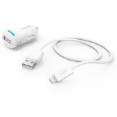 Hama 00210579, Auto, Zigarettenanzünder, 5 V, 2,4 A, 1 m, Weiß