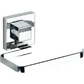 Wenko Toilettenpapierhalter "Quadro", silber (silberfarben), B:14cm H:6cm L:11cm, Acrylnitril-Butadien-Styrol (ABS), Edelstahl, Toilettenpapierhalter, Toilettenpapierhalter, Vacuum-Loc