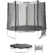 Sweeek - Trampolin 250 cm mit Sicherheitsnetz und Zubehörpaket - Grau