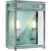 Elstead Lighting Wegeleuchte Holborn E14 40W IP44 Messing, klares Glas; patina L:11cm B:25.5cm Ø25.5cm dimmbar