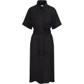 Seidensticker Blusenkleid "Schwarze Rose", Damen, Gr. XL (42), Normalgrößen, schwarz, 100% Leinen, unifarben, regular fit, Rundhals, Kleider Blusenkleid, 1/2 Rundhals Uni