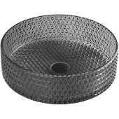 Sapho MARAGUA Graviertes Glaswaschbecken Ø 39,5cm, schwarz