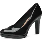 Tamaris Damen Pumps Synthetik, schwarz, 35 EU