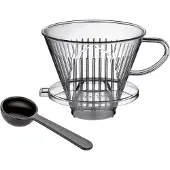 Cilio Kaffeefilter mit Messlöffel, Kunststoff, Filter aus Acryl inklusive Kaffeemaß, Durchmesser: 13,5 cm