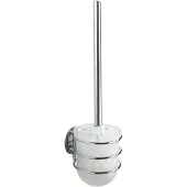 Wenko WC-Garnitur , grau (chromfarben), B:11,5cm H:37,5cm L:10cm, Kunststoff, Stahl, Reinigungsbürsten, WC-Garnitur, Turbo-Loc