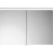 Burgbad Lin20 Spiegelschrank LED-Beleuchtung, 2 Türen, 1000x700x170mm, SPQK100F5395, Farbe: Eisblau Matt / Rückwand Anthrazitgrau