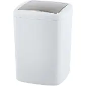 Wenko Kosmetikeimer "Barcelona", weiß, B:20,5cm H:28,5cm T:20,5cm, Kunststoff, Mülleimer, Kosmetikeimer, mit Schwingdeckel, 6 Liter